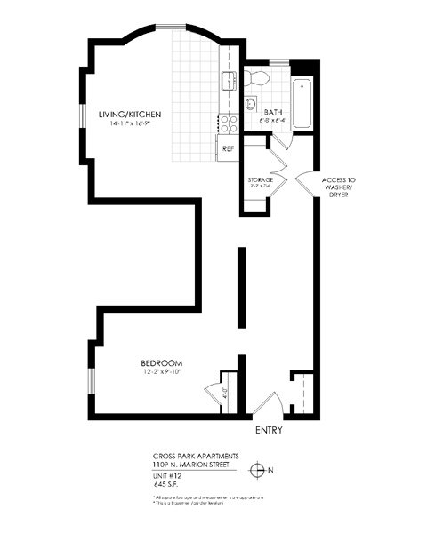 A black and white image of a floor plan for a home.